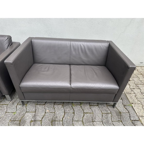 Image 1 of Walter Knoll Foster 500 leather sofa dark brown