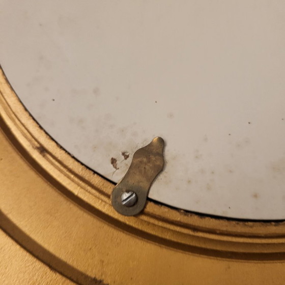 Image 1 of Grote spiegel met zonnestralenmotief, gouden heksenoog, vintage