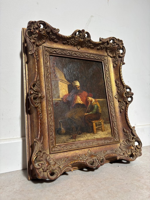 Óleo antiguo sobre tabla de Julius Joseph Gaspar Starck (1814–1884) – schilderijen tekeningen