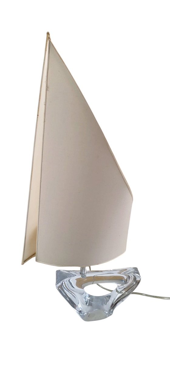 Image 1 of Skulpturale "Boot"-Lampe aus Kristallglas 1960er Jahre
