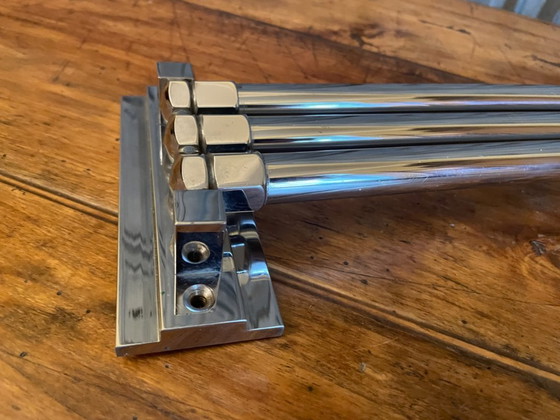 Duschstange Duschablage Art Deco 1930 Französisch – Dekorative Objekte, Messing (photo 4 of 11)