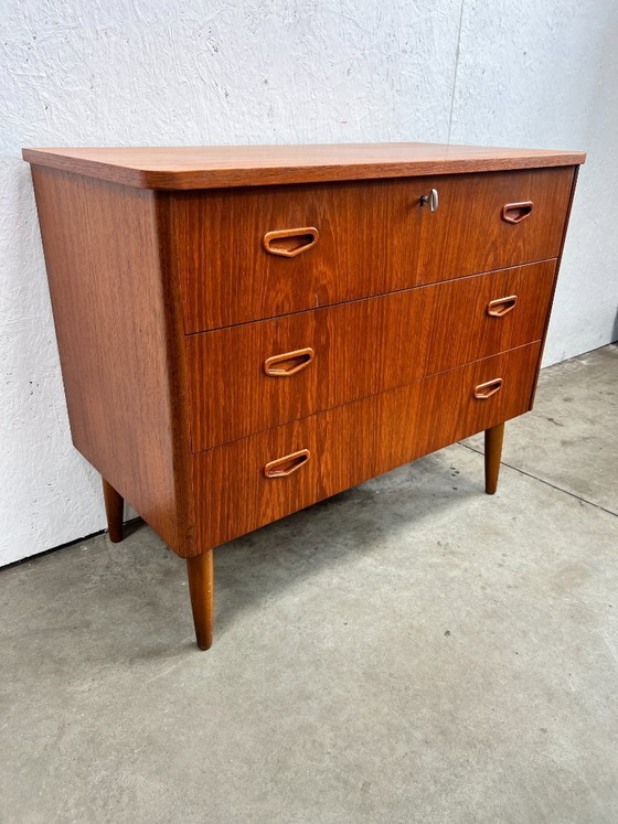 Image 1 of Cassettiera vintage, Svezia anni '60, SMI (Svensk Möbelindustri), Teak
