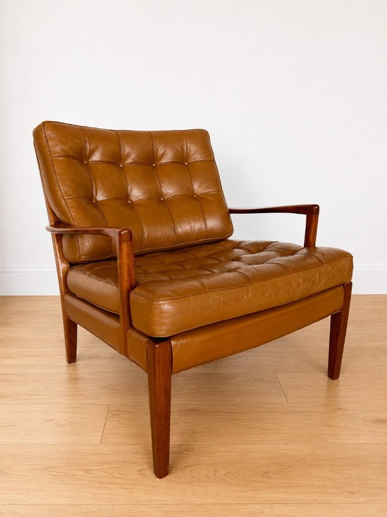 Arne Norell Sessel Modell „Löven“, 1960er Jahre – Leather (photo 3 of 9)