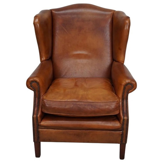 Image 1 of Vintage Nederlandse cognackleurige leren clubfauteuil