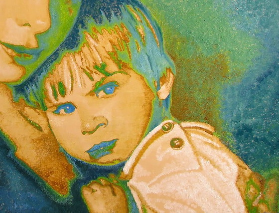 Original Oil Painting Contemporary Art Symbolism Figurative Family Loved Ones – Paintings & Drawings, Canvas (photo 7 of 7)
