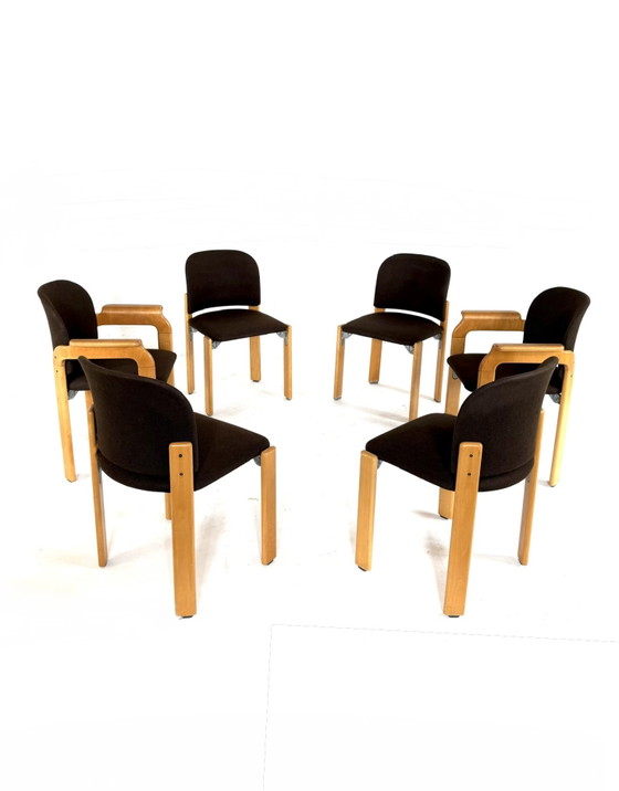 Image 1 of 6x chaise de salle à manger vintage Kusch & Co, Dietiker '70