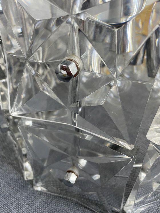 Image 1 of Kinkeldey Prisma glas lamp jaren 60, 18 prisma's