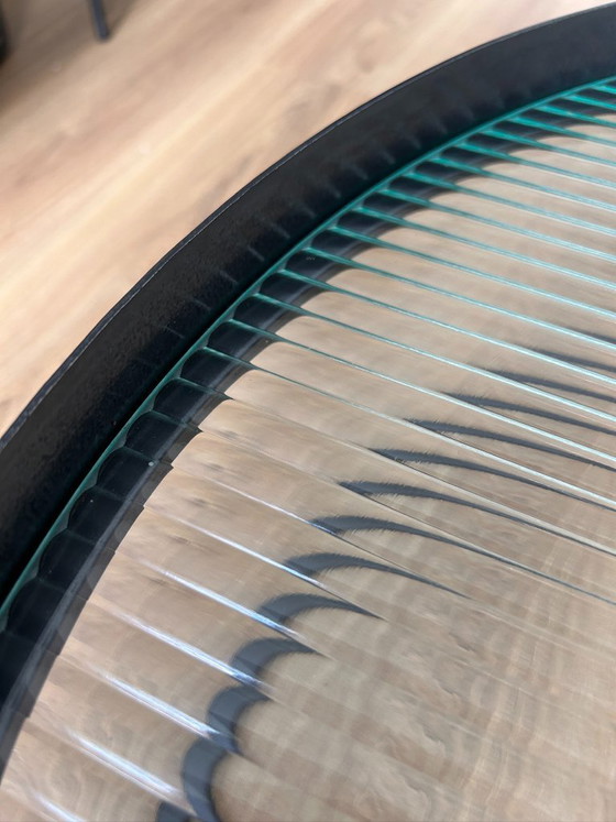 Image 1 of Dutchbone Boli – runder Couchtisch | schwarzes Metall & geriffeltes Glas