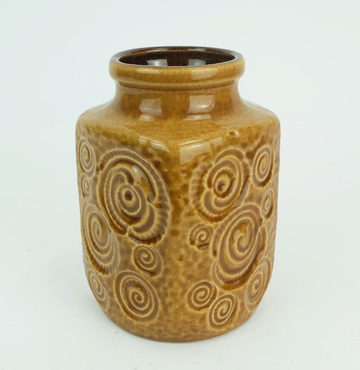 scheurich mid century vase 1960s decor jura ochre glaze model 282-16