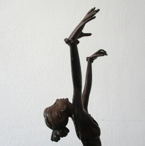 Auguste Moreau, Bronze Art Nouveau Skulptur einer Ballerina – Kunst, Marble (photo 7 of 11)