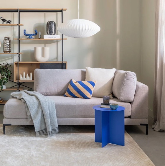 Image 1 of HK Living metallo | tavolino in metallo Ø40x45cm | blu cobalto