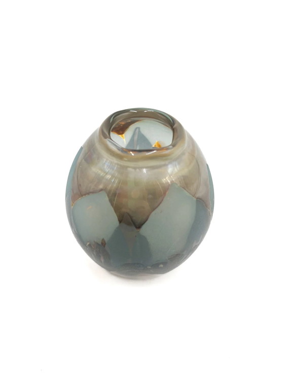 Vase en verre multicolore des années 1980 par Vera Walther (photo 2 of 4)