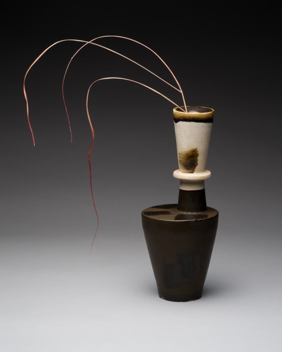 Image 1 of Friedhelm Tschentscher – Rare Studio Pottery Vase, Kassel, Allemagne, vers les années 1960 Kasseler Schule Prof. Walter Popp