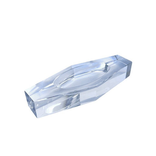 Rectangular crystal ashtray – Bohemia, Czechoslovakia, 1960s/1970s.