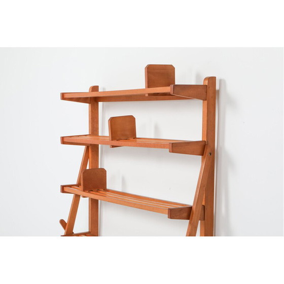 Image 1 of Vintage shelving system with adjustable book supports, Sweden 1960