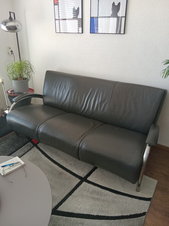 Molinari 3 Zit Antraciet Grijs – Banken, Leather, Metal (photo 6 of 6)
