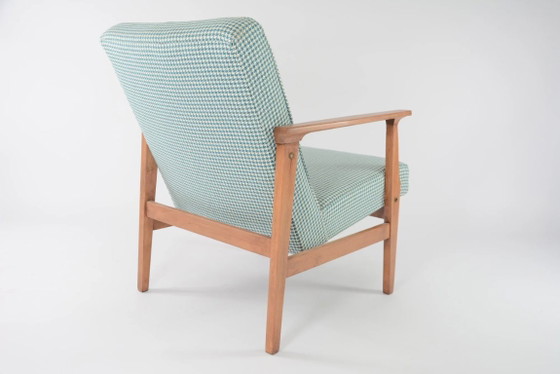 Image 1 of MR fauteuils met smaragdgroen pied-de-poulepatroon