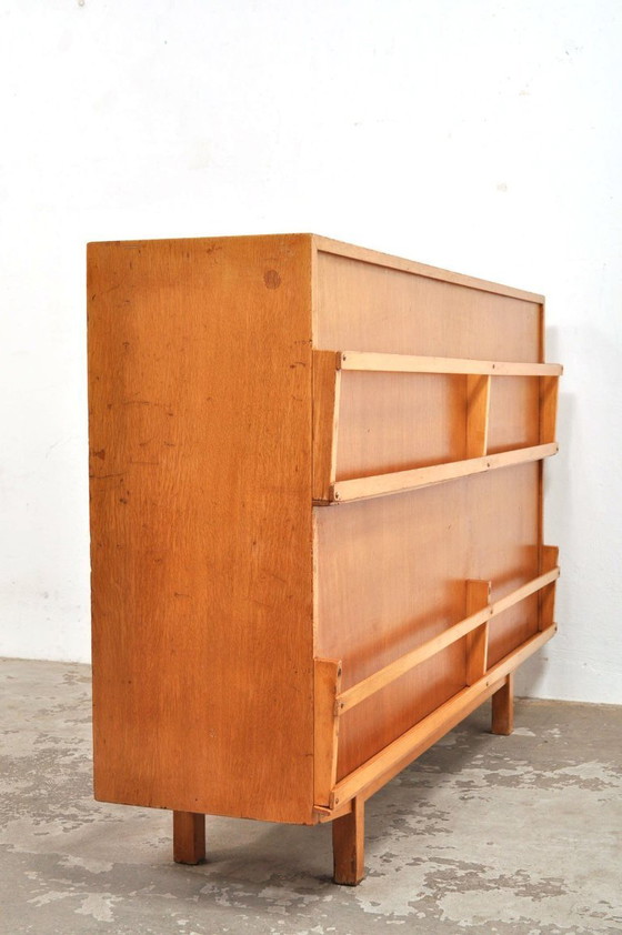 Image 1 of Vintage beukenhouten schoolkast / divider, jaren 50