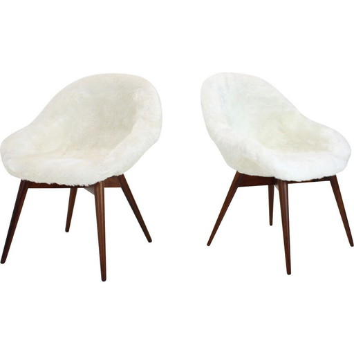 Pair of vintage chairs by Miroslav Navratil, Czechoslovakia 1960