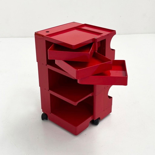 Chariot Boby rouge de Joe Colombo pour Bieffeplast, années 1960