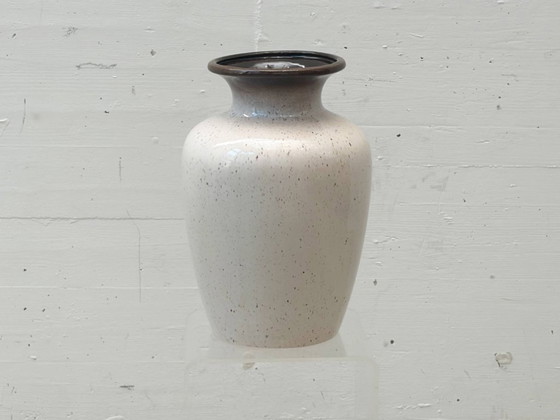 Image 1 of West Germany ceramic vase with floral decoration – 1960s/70s