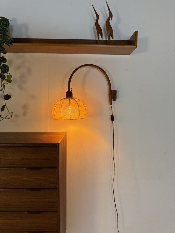 Image 1 of Applique murale vintage en teck « Archea », Domus '70