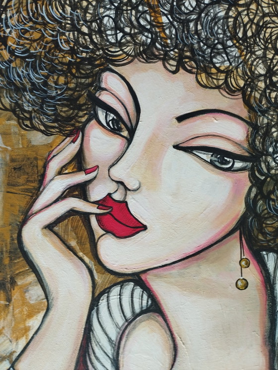 Image 1 of Natia Antadze "Lady with Wine Glass"