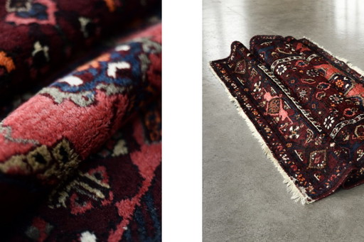 Tapis Hamadan oriental vintage tissé à la main du Moyen-Orient, années 1960 – decoratieve objecten, Wool (photo 2 of 12)