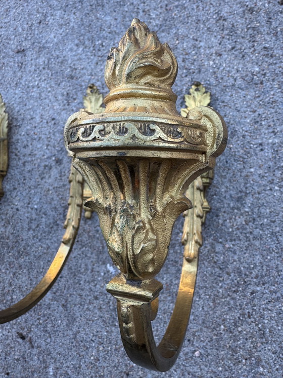 Image 1 of Louis XVI vergoldete Bronze-Raffhalter