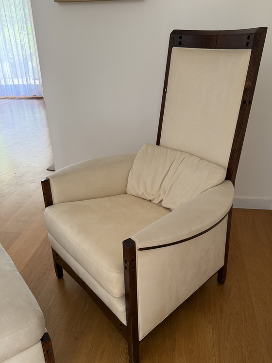 Image 1 of Style Galaxy « Peggy » Giorgetti haut fauteuil avec porte-banque Giorgetti