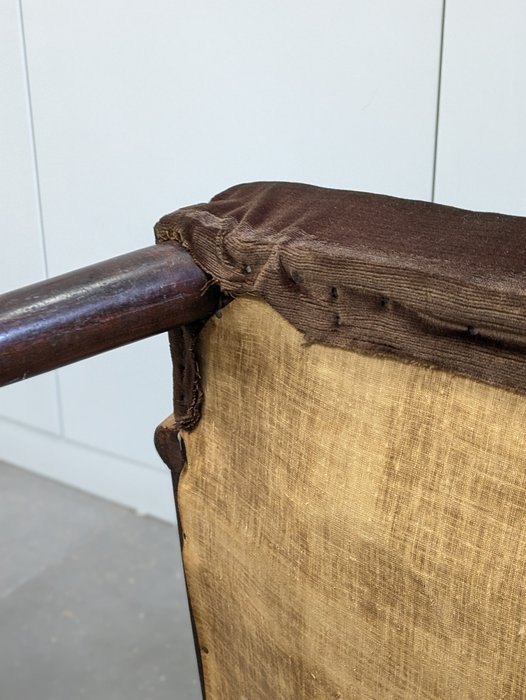 Image 1 of Paire de fauteuils, années 1940, bois, tissu