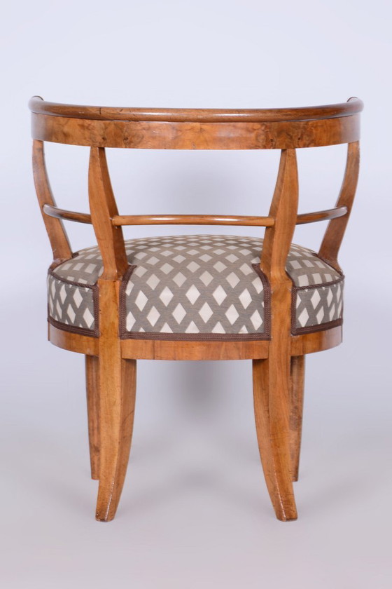 Restored Biedermeier Armchair, Cherry Tree, Upholstery, Austria, 1820s – Textile, Wood (photo 7 of 10)