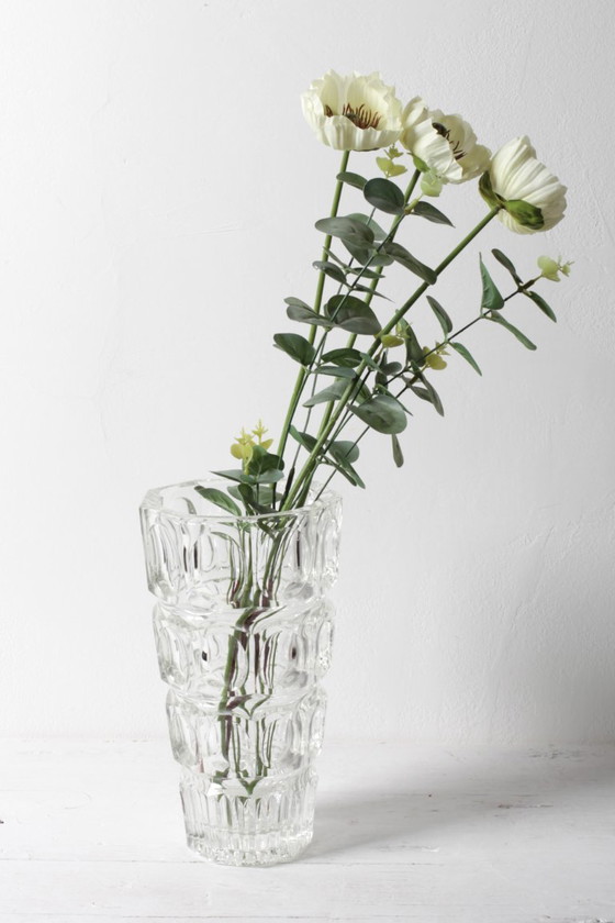 Art Deco vaas met duizend ogen van glas, ontworpen door Josef Hoffmann / Moser / Tsjechië / jaren 1930 (photo 5 of 12)