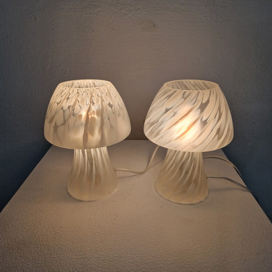 Image 1 of 2 Hustadt Leuchten mushroom lamps, 1970s
