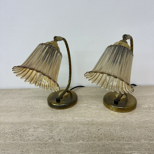 Satz von 2 Tischlampen Art Deco, 1950S