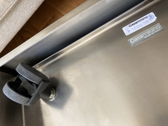 Image 1 of Tavolino mobile Casamilano cubo acciaio inox 48x48x48