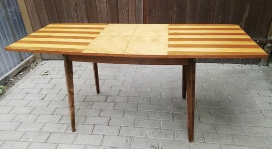 Image 1 of Table 60s, Midcentury, real wood, two-tone and extendable