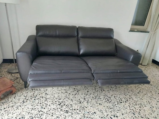 Image 1 of Fauteuil électrique en cuir véritable - Poltrone e Sofa