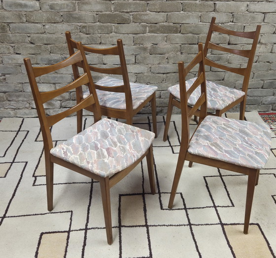 Image 1 of Set of 4 Vintage Welzel Chairs, Scandinavian Style, 1970s
