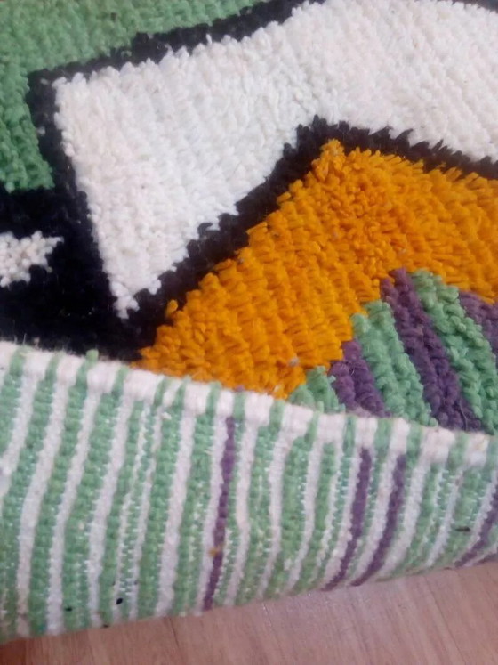 Green Moroccan rug made of hand-woven wool - handmade rug - 256 x 150 – Rugs & carpets, Cotton (photo 5 of 7)