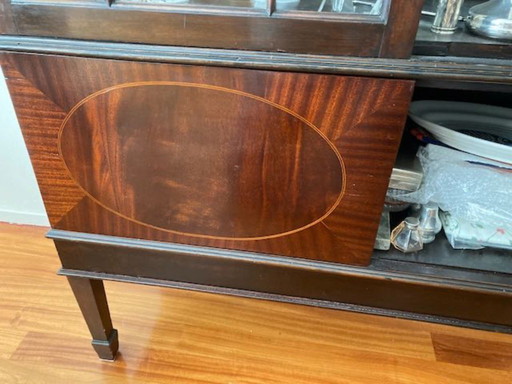 English Display Cabinet, Bookcase, Cuban Mahogany, circa 1850