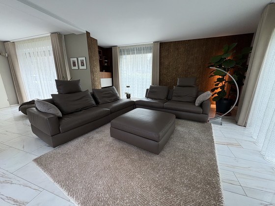 Image 1 of Designer corner sofa with ottoman