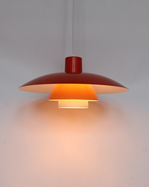 Lampada a sospensione vintage Louis Poulsen PH4/3, design danese.