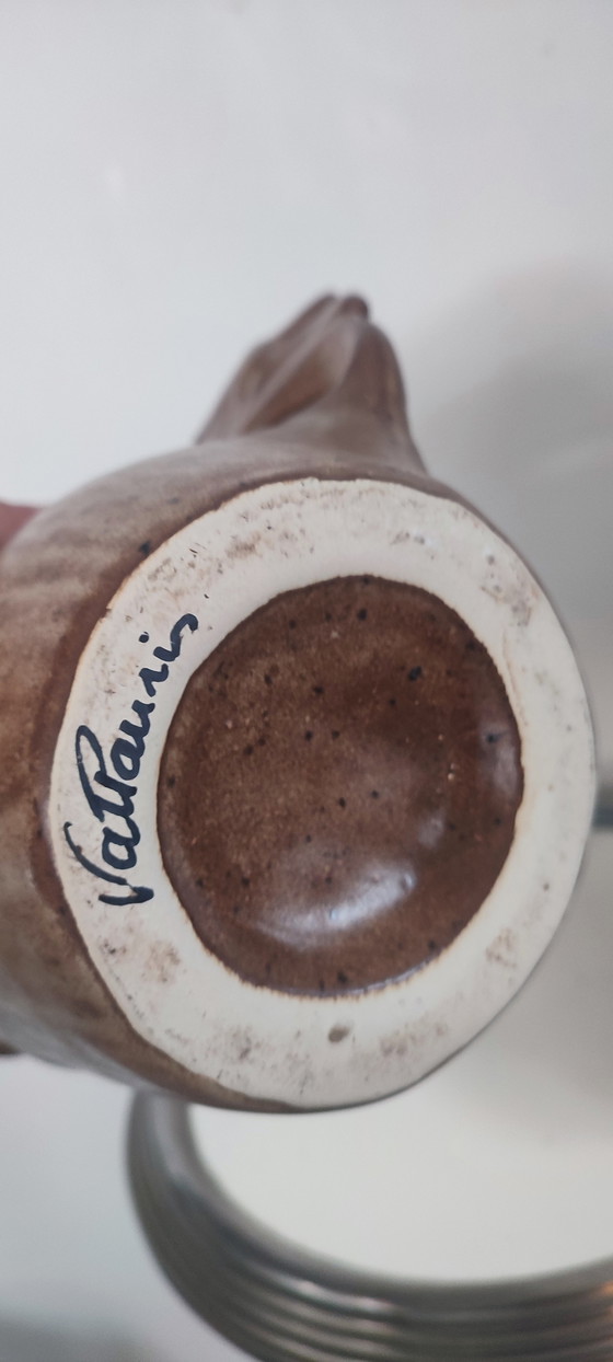 Image 1 of Brocca zoomorfa in ceramica di Vallauris, a forma di gallo