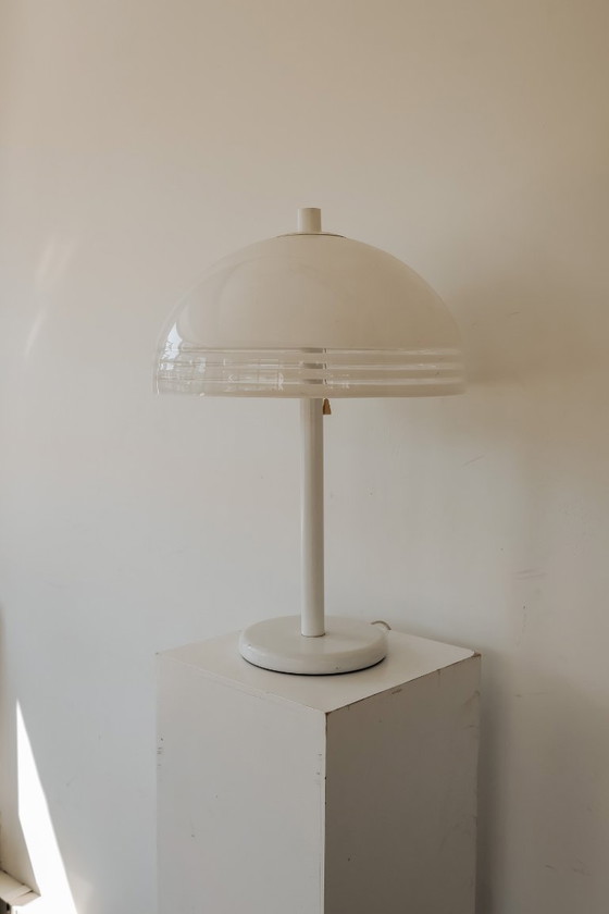 Vintage Dijkstra Mushroom Table Lamp with Plexiglass Shade, 1970s – Metal (photo 4 of 8)