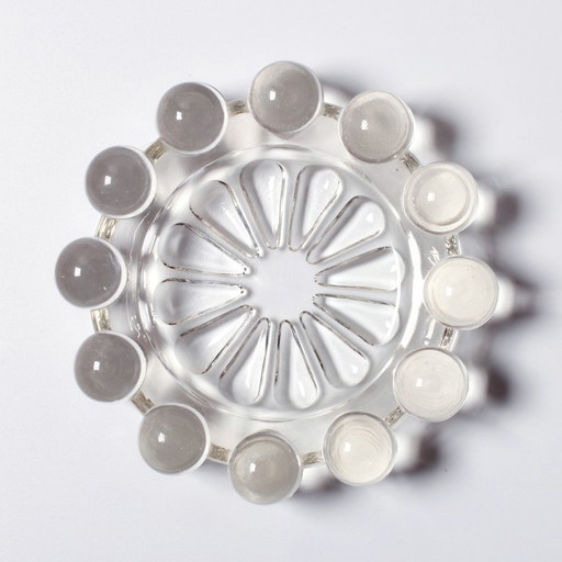 Cenicero de cristal con burbujas Boopie vintage / Accesorio para fumadores de mediados de siglo / Italia / Década de 1950