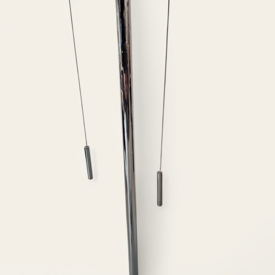 Image 1 of Vintage Erco chrome floor lamp Floor lamp Fabric shade Beige 1970s