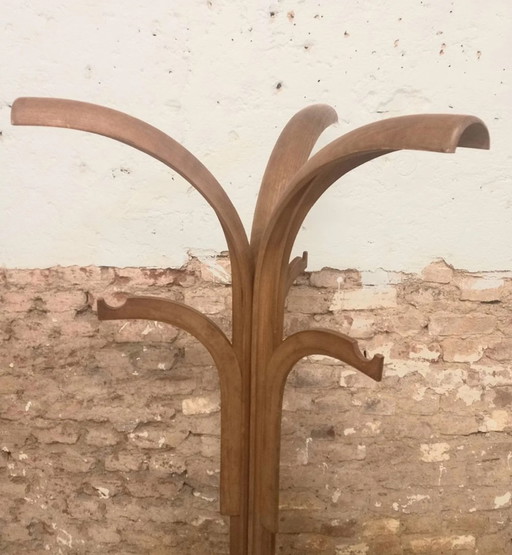 Appendiabiti da Terra in Legno Curvato Produzione Crassevig Anni '70