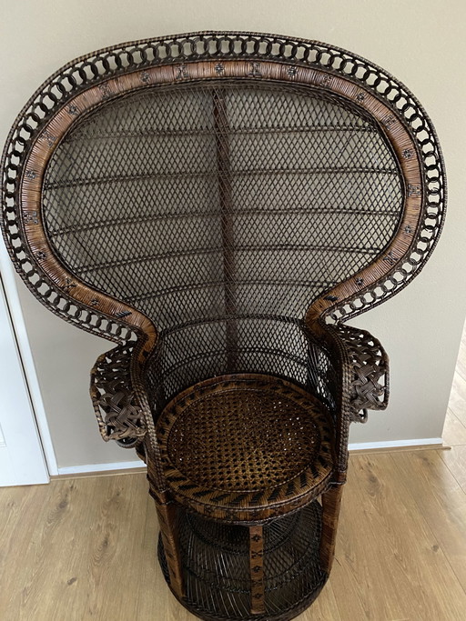 Sedia vintage a forma di pavone