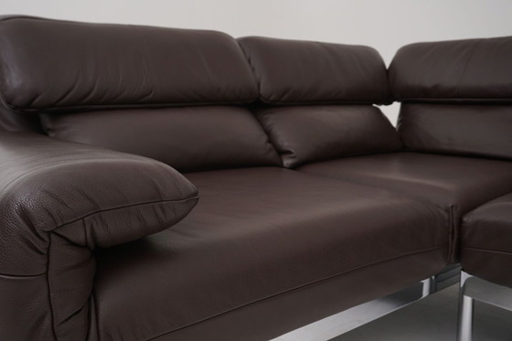 Image 1 of Canapé d'angle Rolf Benz Plura 380 Relax en cuir